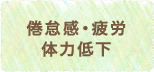 倦怠感・疲労体力低下